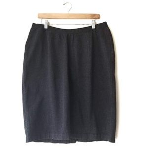 Jessica London Plus Stretchy Denim Pencil Skirt